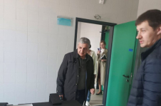 Член Совета Республики Г.Барсамян посетил строящуюся поликлинику в дер. Копище